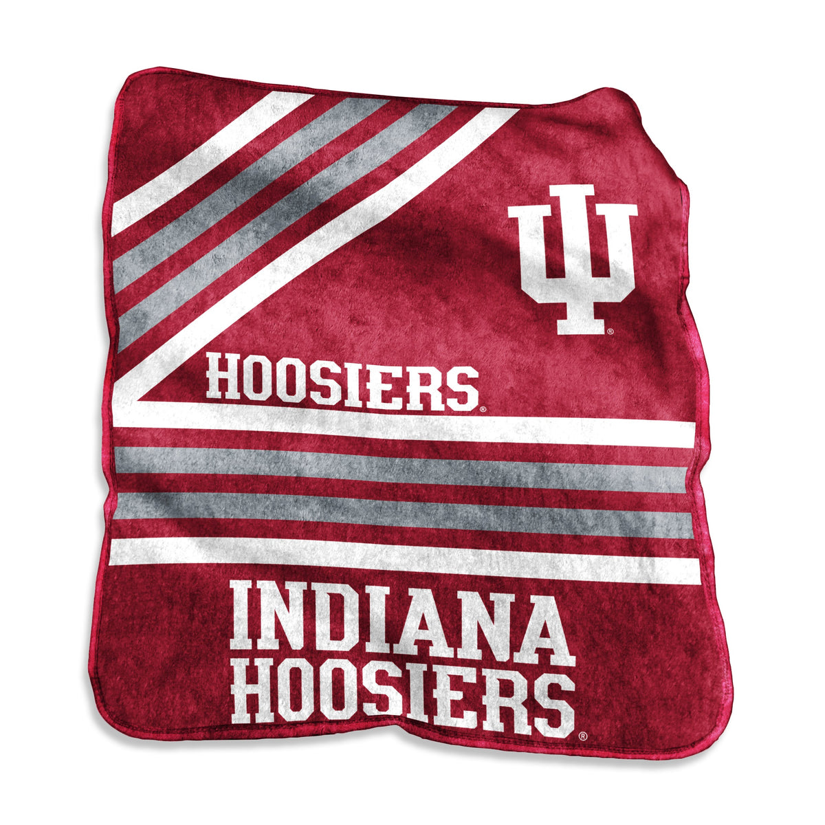 Indiana Blanket Red/White Fleece Throw