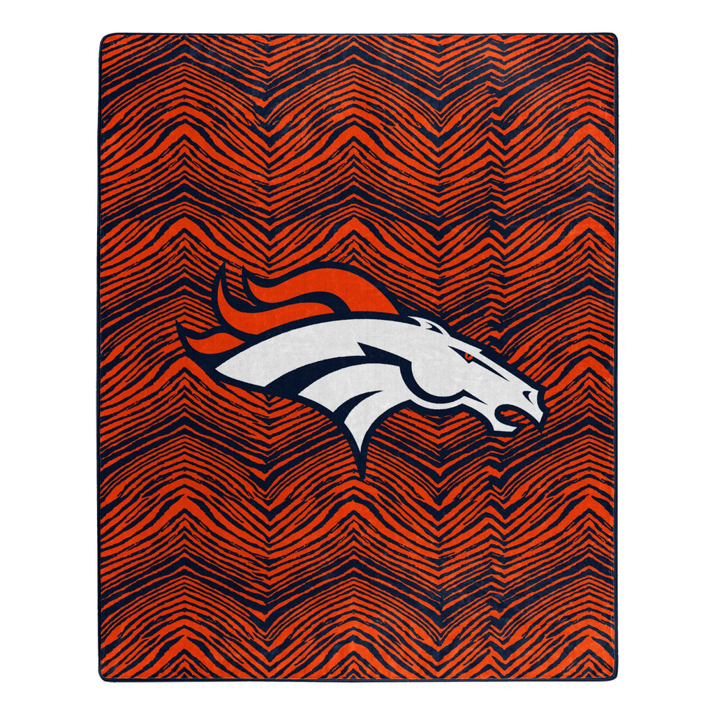 Zubaz x Northwest NFL Denver Broncos Zubified Raschel Throw Blanket