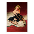 Bear Facts ‚Äî Gil Elvgren Pin-Up Poster | Bearskin Rug Wall Art