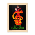 Bitter Campari Poster ‚Äî Leonetto Cappiello Spiritello Print | Vintage Bar Wall Art