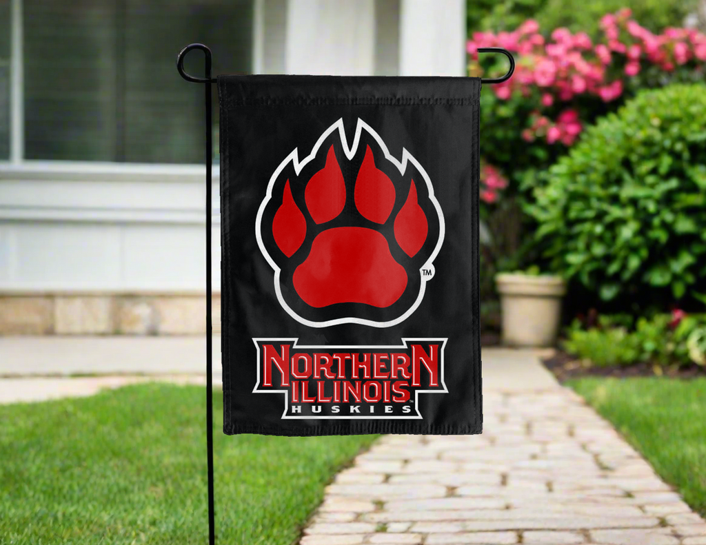 Northern Illinois Huskies Paw Double Sided Garden Flag