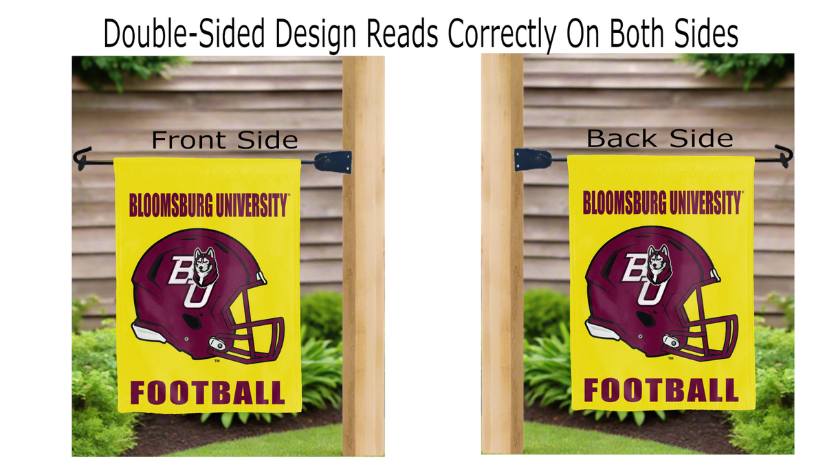 Bloomsburg University - Football Double Sided Garden Flag