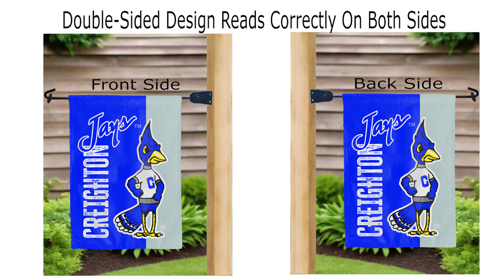 Creighton University Bluejays Vintage Double Sided Garden Flag