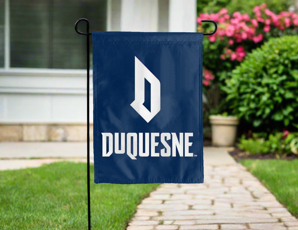 Blue Duquesne University Double Sided Garden Flag