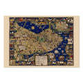 Boston 1920s Pictorial Map Poster ‚Äî What It‚Äôs All About Street Map Print | Vintage Map Wall Art
