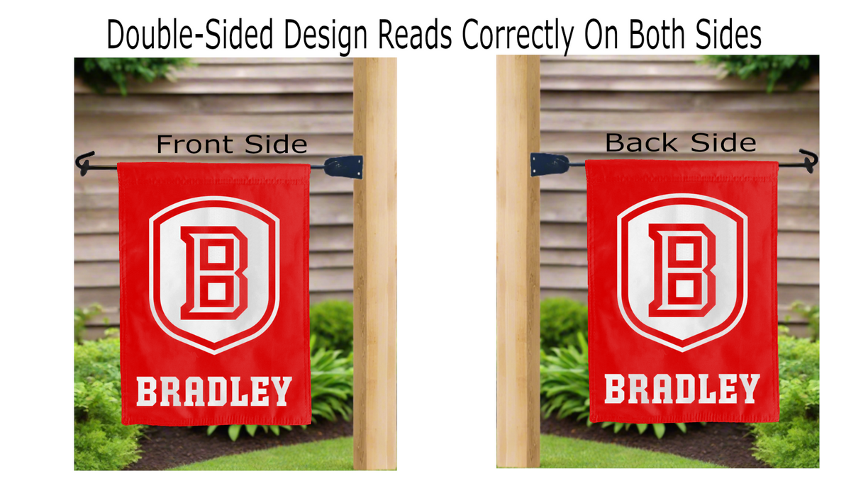 Bradley University - Braves Double Sided Garden Flag