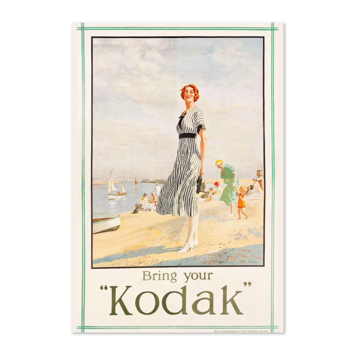 Bring Your Kodak ‚Äî Vintage 1925 Travel Poster | Advertising Wall Art