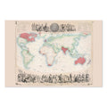 British Empire Throughout the World 1850s Poster ‚Äî Tallis Map Print | Vintage Map Wall Art