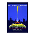 Buckingham Fountain ‚Äî Chicago ‚Äî Vintage 1939 Travel Poster | Chicago Wall Art