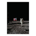 Buzz Aldrin with the US Flag on the Moon Poster ‚Äî Apollo 11 Photo Print | Space Wall Art
