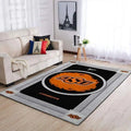 Cowboy Rug for Living Room Rustic Home Decor Black and Orange
