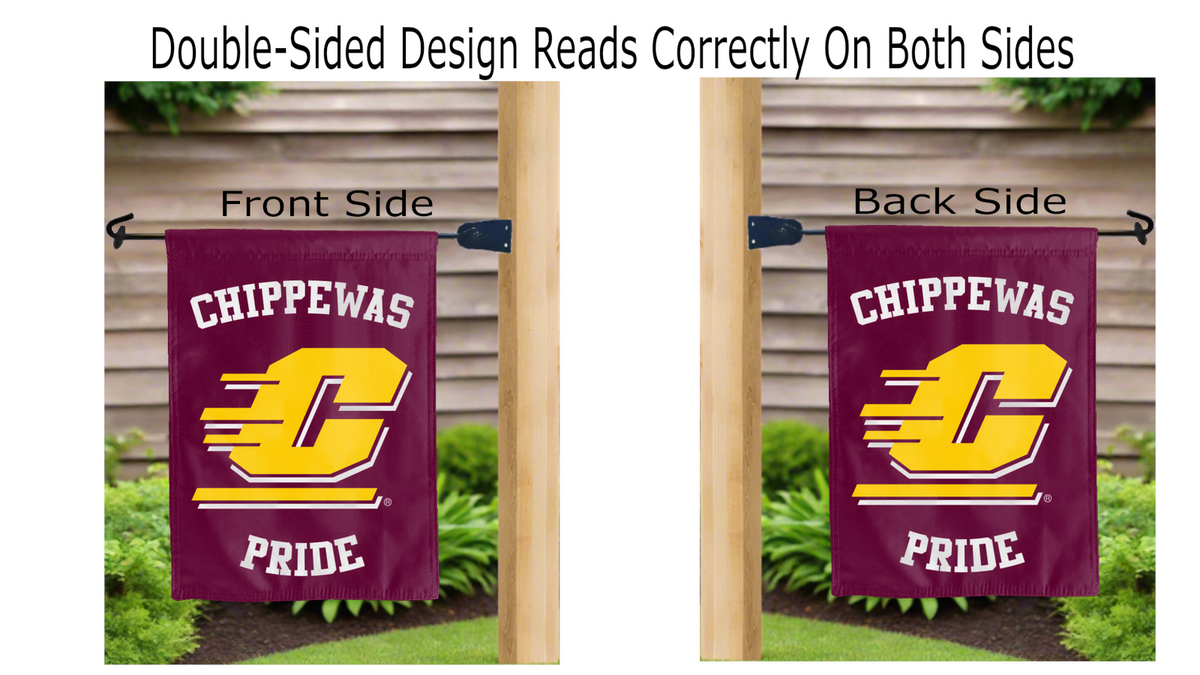 Central Michigan University Chippewas Pride Double Sided Garden Flag
