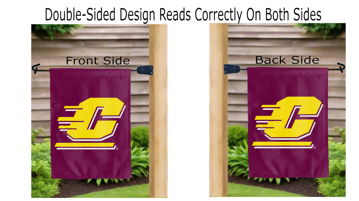 Central Michigan University - Chippewas Double Sided Garden Flag