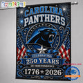 Carolina Panthers NFL 250 Years of Freedom 1776-2026 Flag