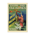 Chang and Fak-Hong ‚Äî The Bhuda Poster ‚Äî 1920s Vintage Magic Show Print | Magician Wall Art
