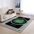 Charlotte Sports Rug for Living Room Floor Decor Black and Green
