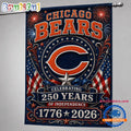 Chicago Bears NFL 250 Years of Freedom 1776-2026 Flag