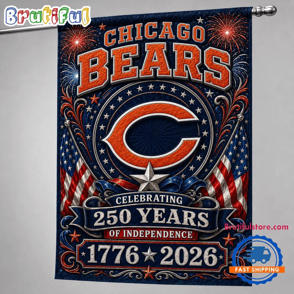 Chicago Bears NFL 250 Years of Freedom 1776-2026 Flag