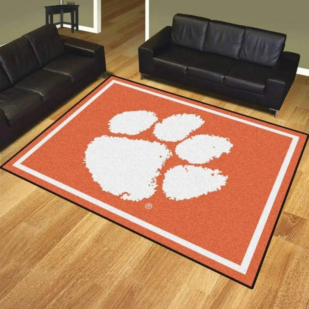 Big Paw Design Floor Mat Stylish and Durable Orange and White