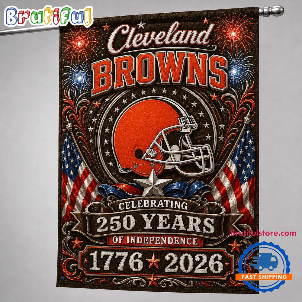 Cleveland Browns NFL 250 Years of Freedom 1776-2026 Flag