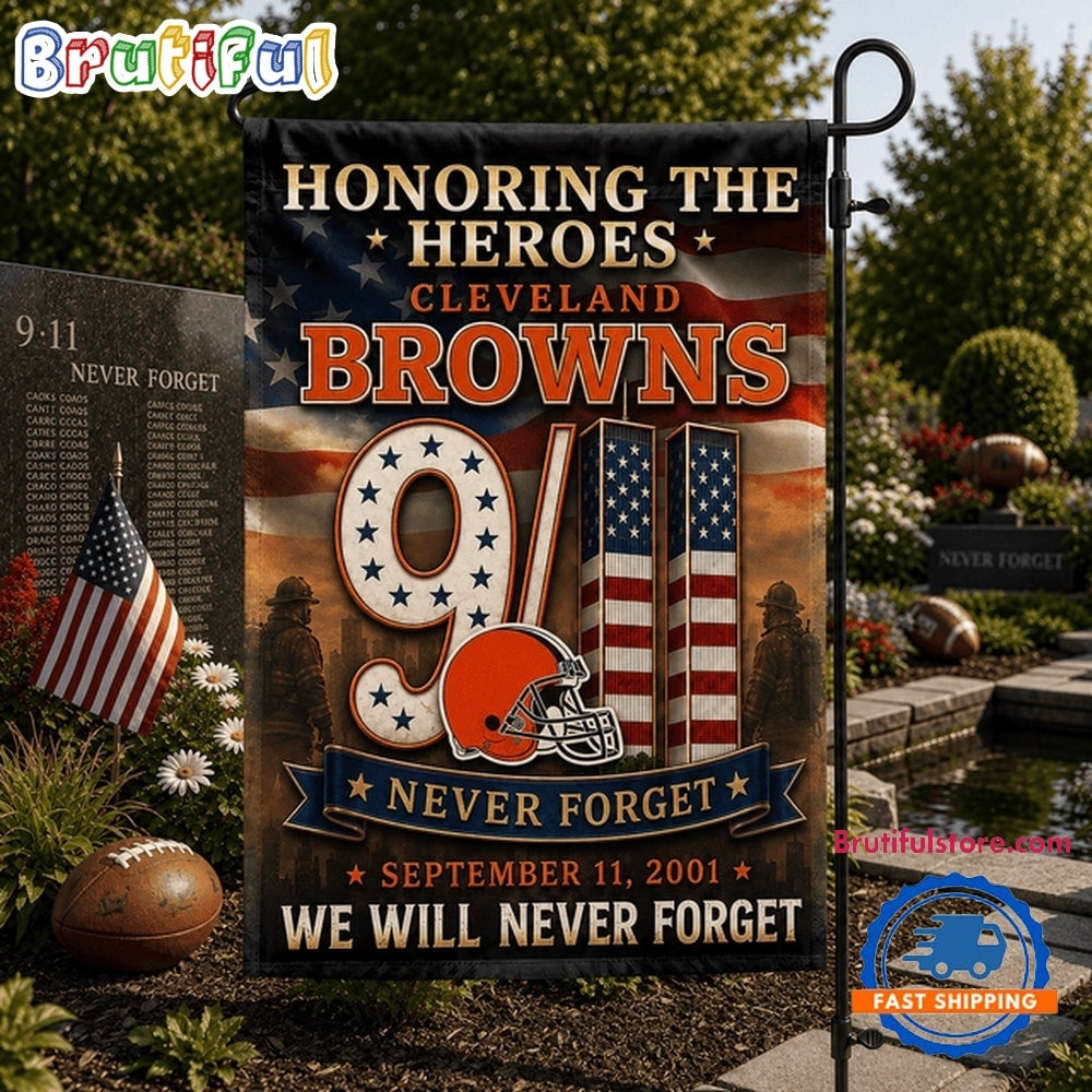Cleveland Browns NFL We Will Never Forget 9 11 Flag