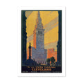 Cleveland Union Terminal ‚Äî Leslie Ragan ‚Äî Vintage 1930 Travel Poster | Art Deco Wall Art