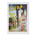 Cuba ‚Äî Holiday Isle of the Tropics ‚Äî Vintage 1940s Travel Poster | Cuba Wall Art