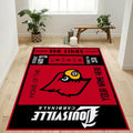 Louisville Cardinals Rug - Perfect for Sports Fans Black and Red