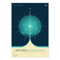 Deep Space Atomic Clock Poster (Teal) ‚Äî Retro NASA JPL Travel Print | Space Wall Art