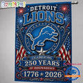 Detroit Lions NFL 250 Years of Freedom 1776-2026 Flag