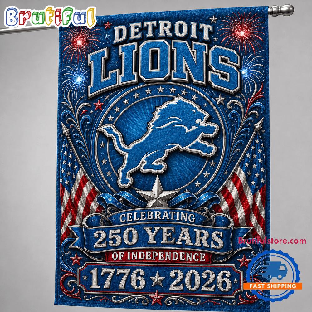 Detroit Lions NFL 250 Years of Freedom 1776-2026 Flag