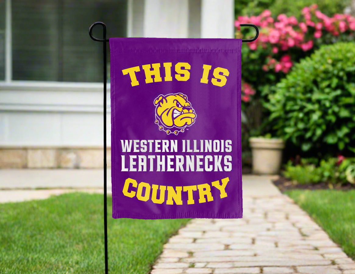 This Is Western Illinois Leathernecks Country Double Sided Garden Flag