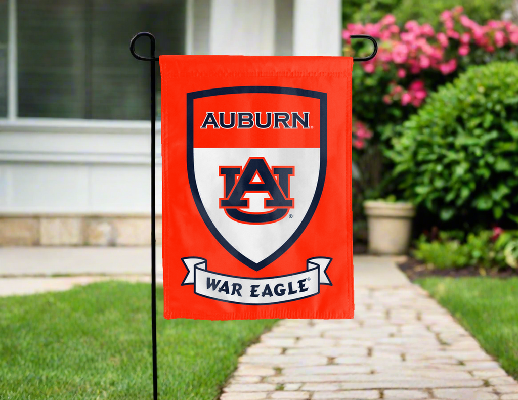 Auburn University War Eagle & Shield Double Sided Garden Flag