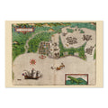 Drake‚Äôs Capture of Cartagena 1586 Poster ‚Äî Boazio Map of Colombia Print | Vintage Map Wall Art
