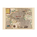 Drake‚Äôs West Indies Voyage 1585 Poster ‚Äî Boazio Atlantic Route Map Print | Vintage Map Wall Art