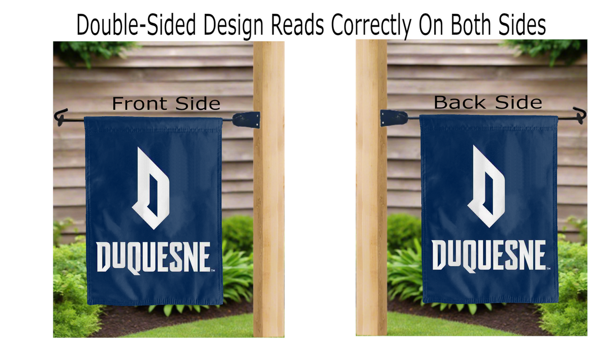 Blue Duquesne University Double Sided Garden Flag