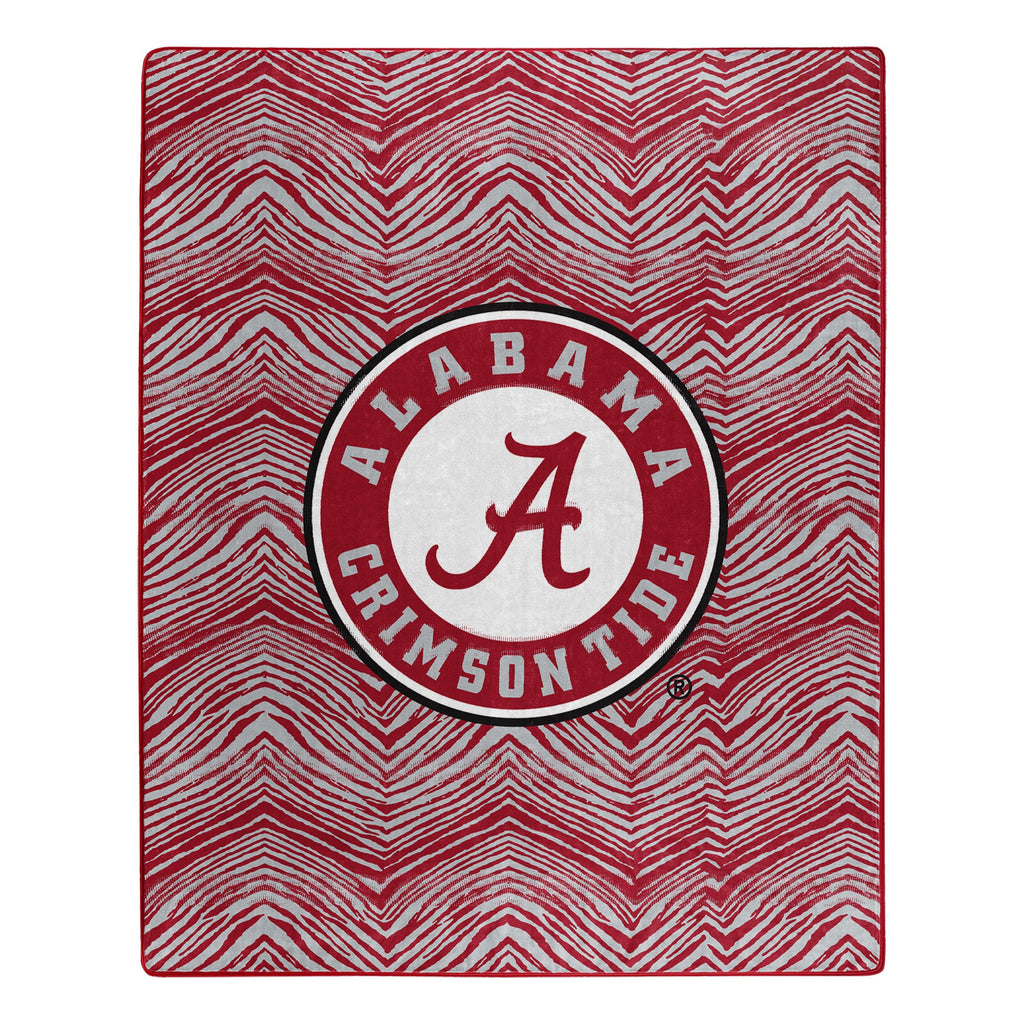 Zubaz x Northwest NCAA Alabama Crimson Tide Zubified Raschel Throw Blanket