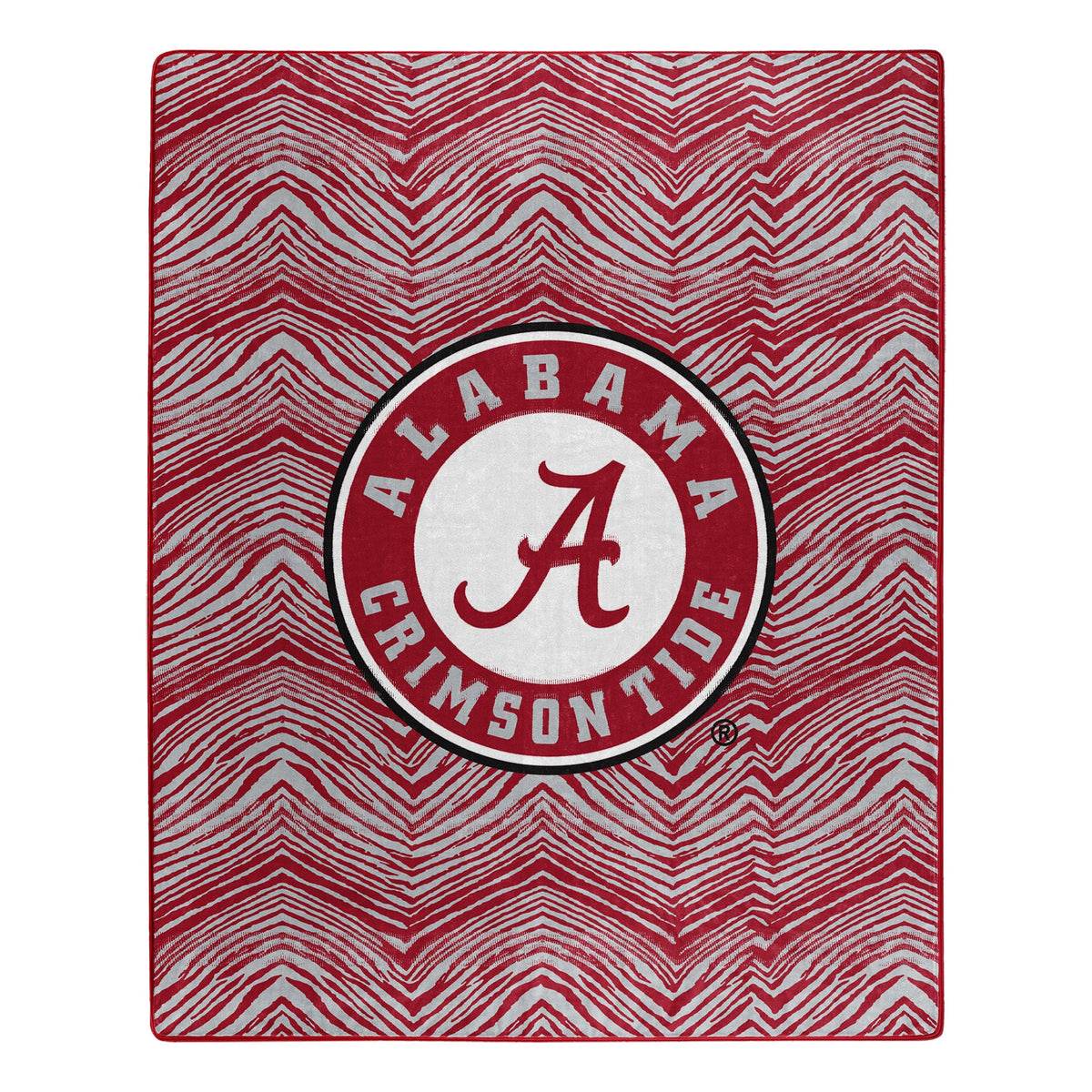Zubaz x Northwest NCAA Alabama Crimson Tide Zubified Raschel Throw Blanket