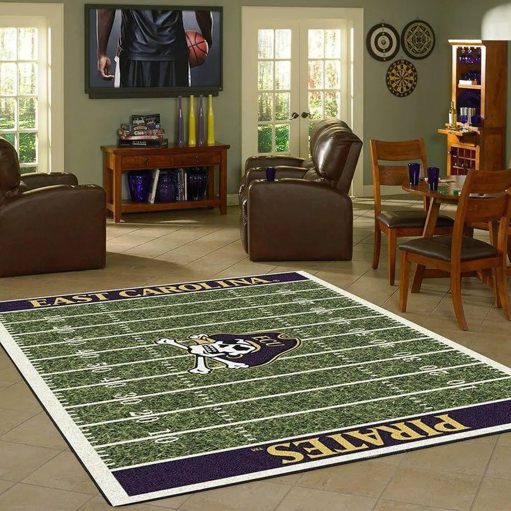 East Carolina University Football Field Carpet Green and Purple
