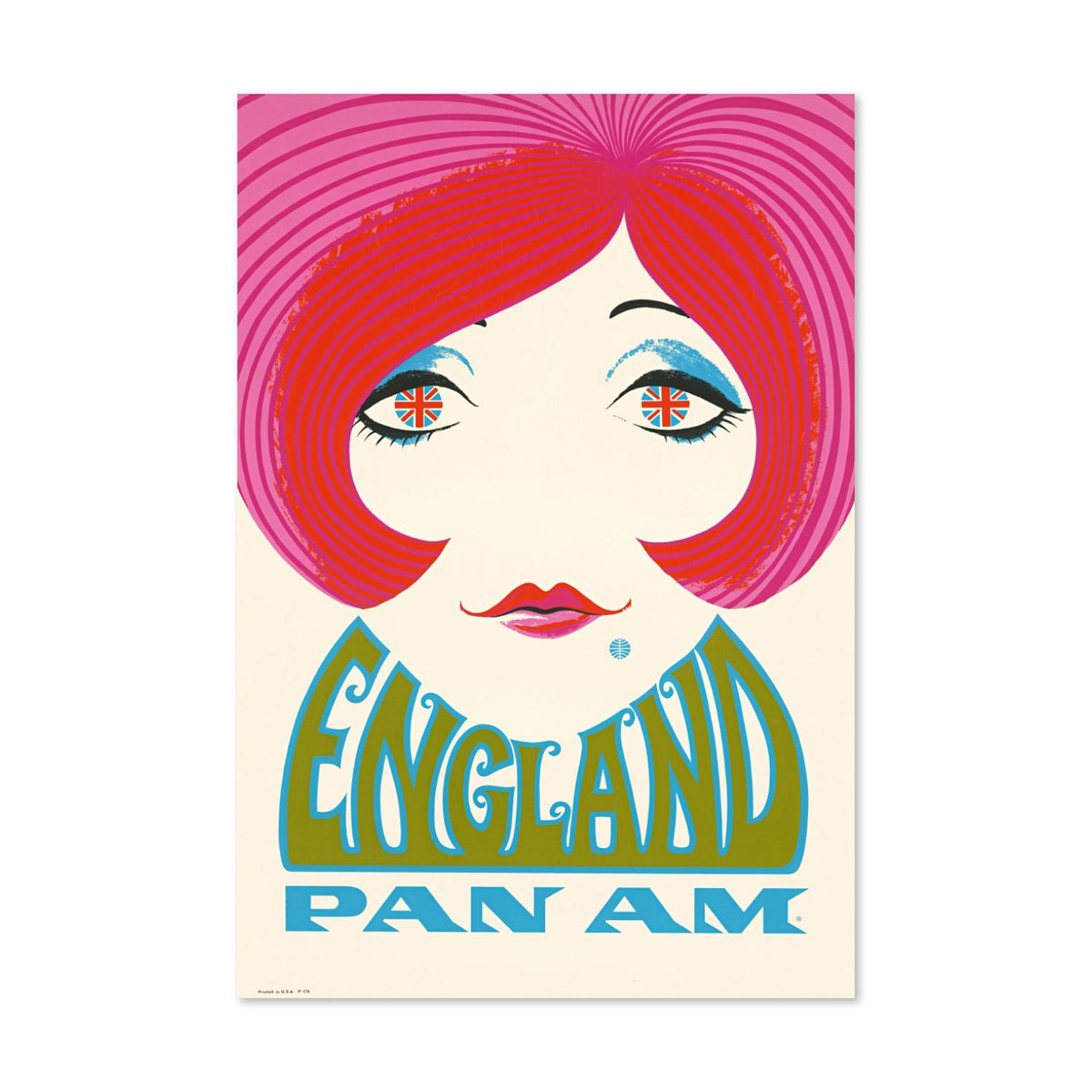 England ‚Äî Pan Am ‚Äî Vintage 1960s Travel Poster | England Wall Art
