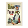 Europe ‚Äî Fly TWA ‚Äî Vintage 1960s Travel Poster | Airline Wall Art