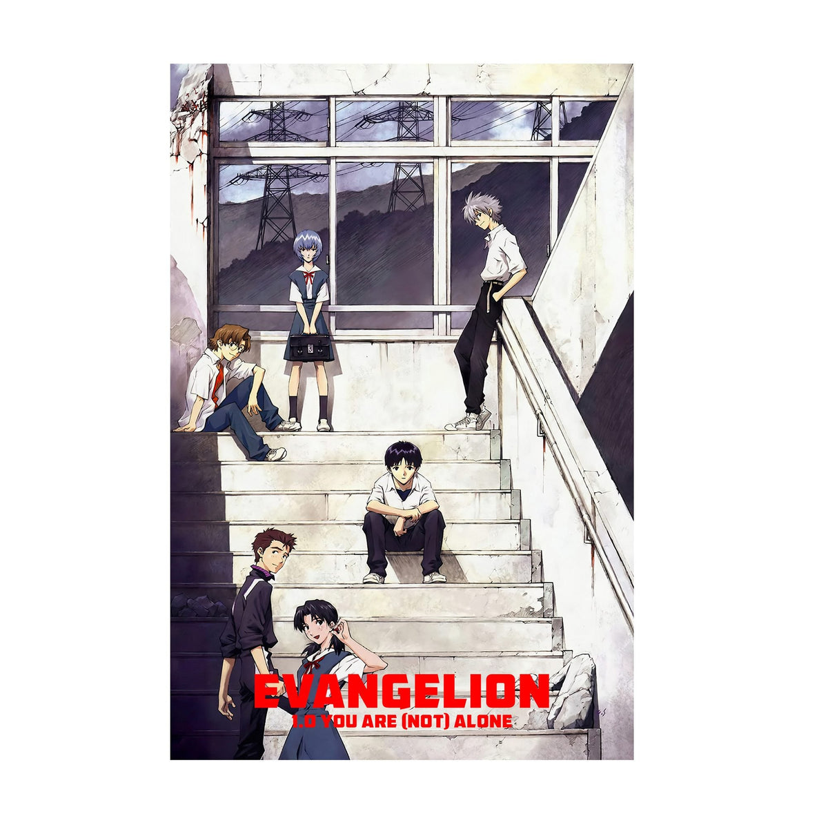 Evangelion: 1.0 You Are (Not) Alone (2007) Movie Poster ‚Äî Key Art Print | Anime Wall Art