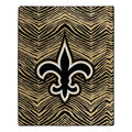 Zubaz X Northwest NFL New Orleans Saints Zubified 50X60 Raschel Throw Blanket