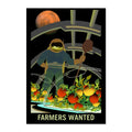 Farmers Wanted on Mars Poster ‚Äî Retro NASA Recruitment Print | Space Wall Art