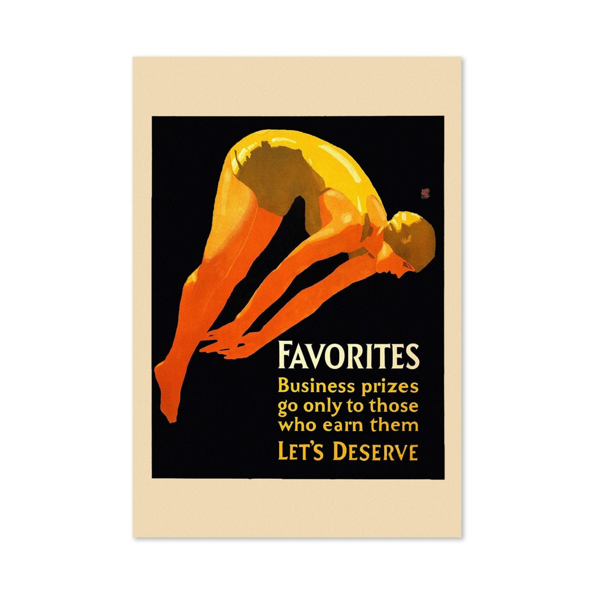 Favorites ‚Äî Let‚Äôs Deserve Poster ‚Äî 1920s Work Incentive Motivational Print | Vintage Office Wall Art