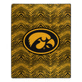 Zubaz x Northwest NCAA Iowa Hawkeyes Zubified Raschel Throw Blanket
