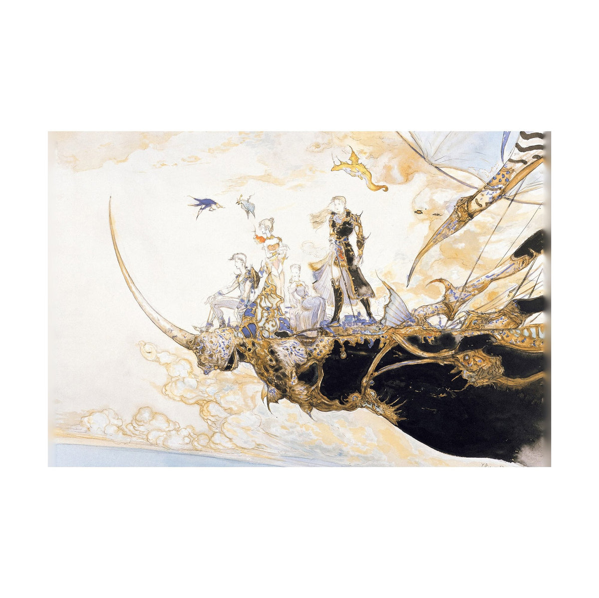 Final Fantasy V Poster ‚Äî The Departure by Yoshitaka Amano | Square Enix Fine Art Wall Art