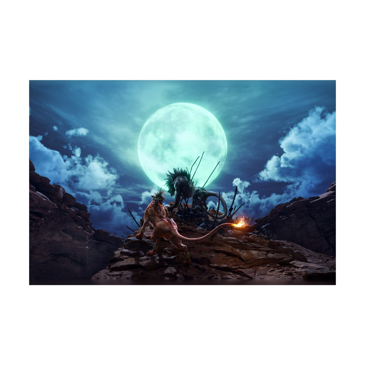 Final Fantasy VII Rebirth Poster ‚Äî Red XIII Key Art Print | FF7 Square Enix Wall Art
