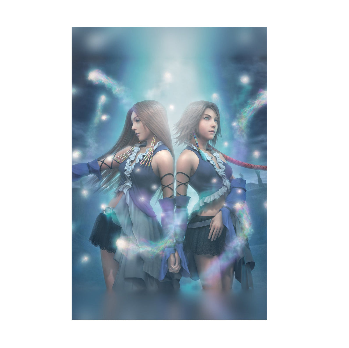 Final Fantasy X-2 Poster ‚Äî Lenne and Yuna Art Print | FFX-2 Square Enix Wall Art