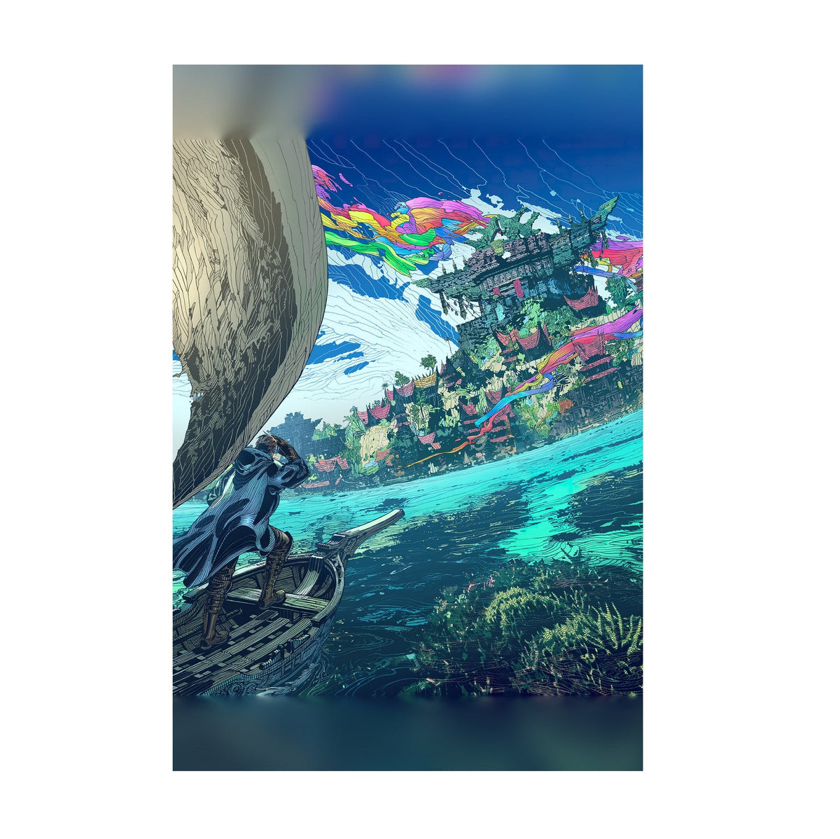 Final Fantasy XIV: Dawntrail Poster ‚Äî Vinyl Cover Art Print | FFXIV Square Enix Wall Art
